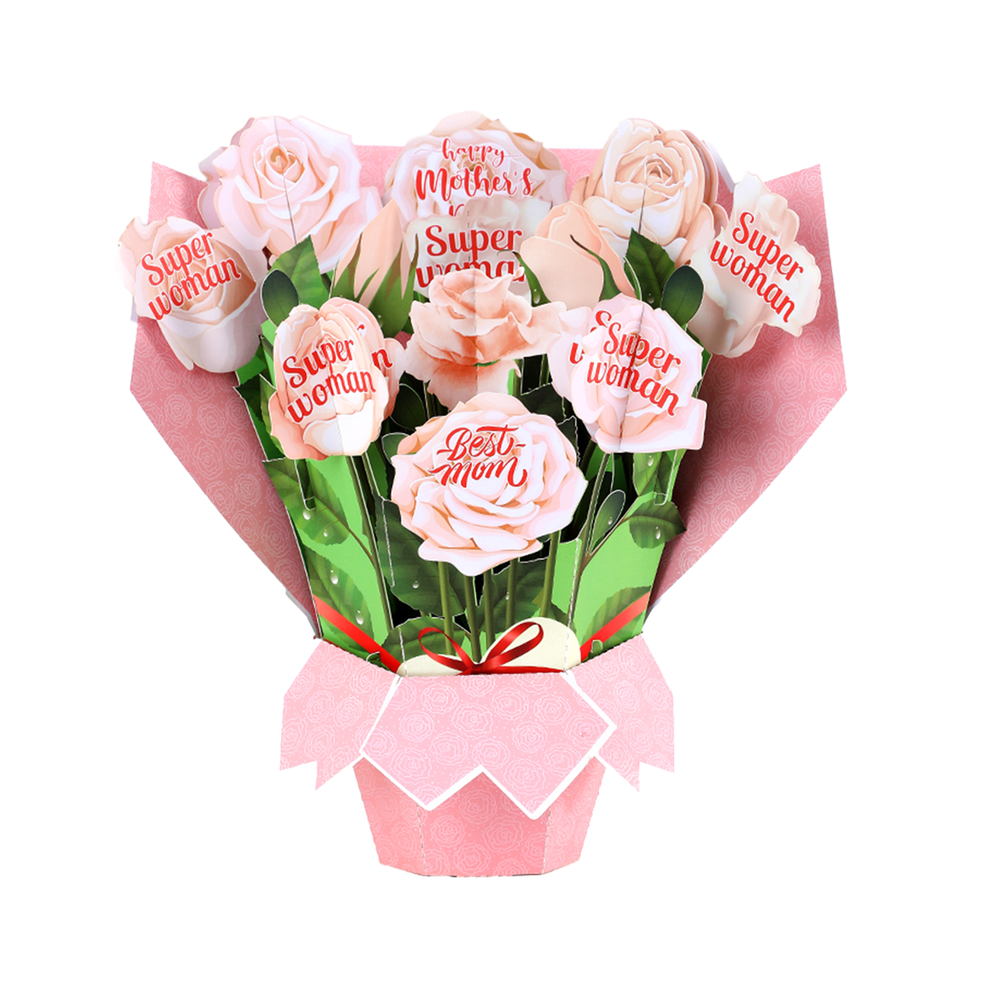 3D Mother's Day Pop Up Card Bouquet Flower Thank You Card for Mom ...