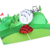 180° Insertion Turn Diagram 3D Pop-up Card