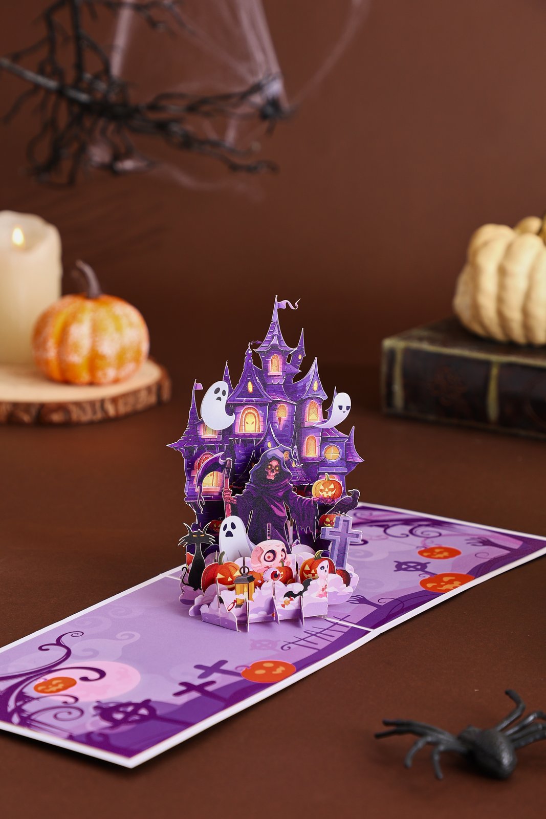 Grim Reaper Castle Greeting Card