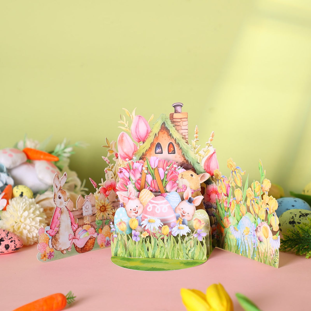 Vintage Easter Double Door 3D Pop Up Card