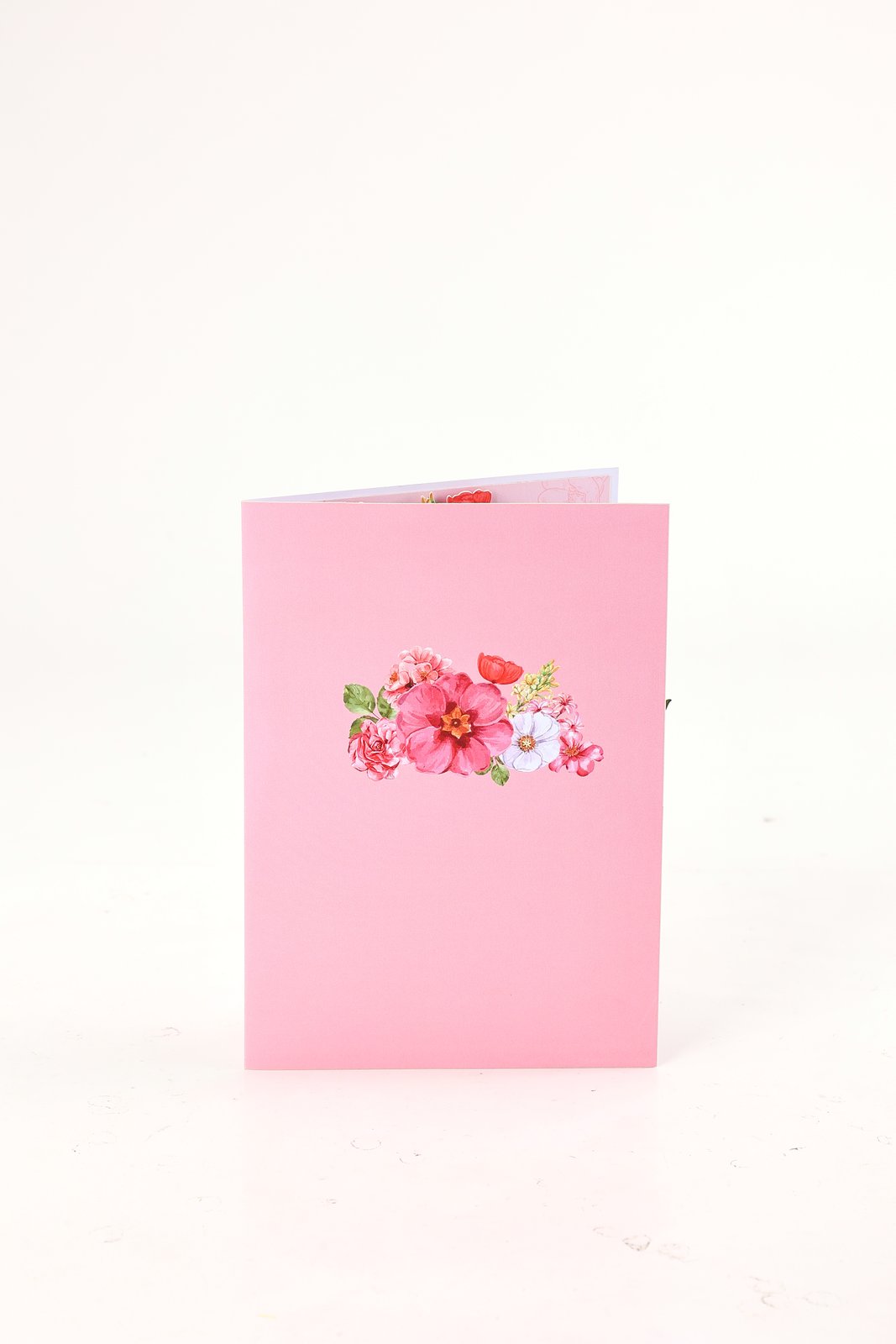 Light Pink Rose Heart 3D Pop Up Card