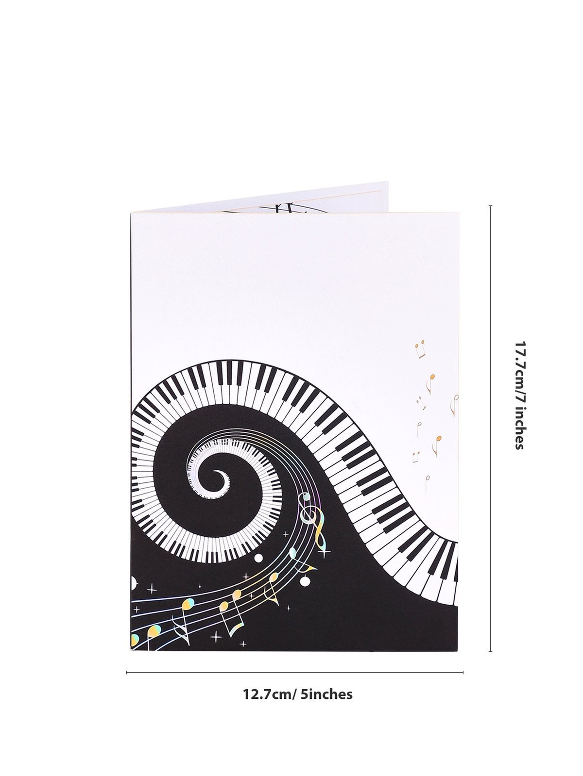 Piano Swirl Flip Pop Up Card
