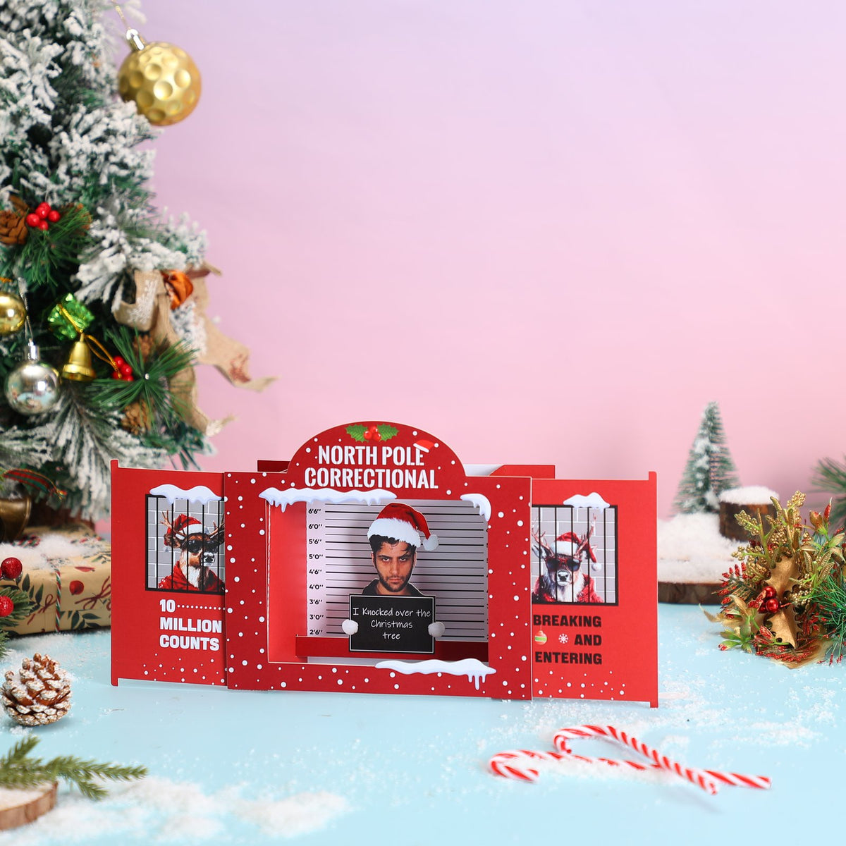 Arctic Police Station Christmas Gag Greeting Card