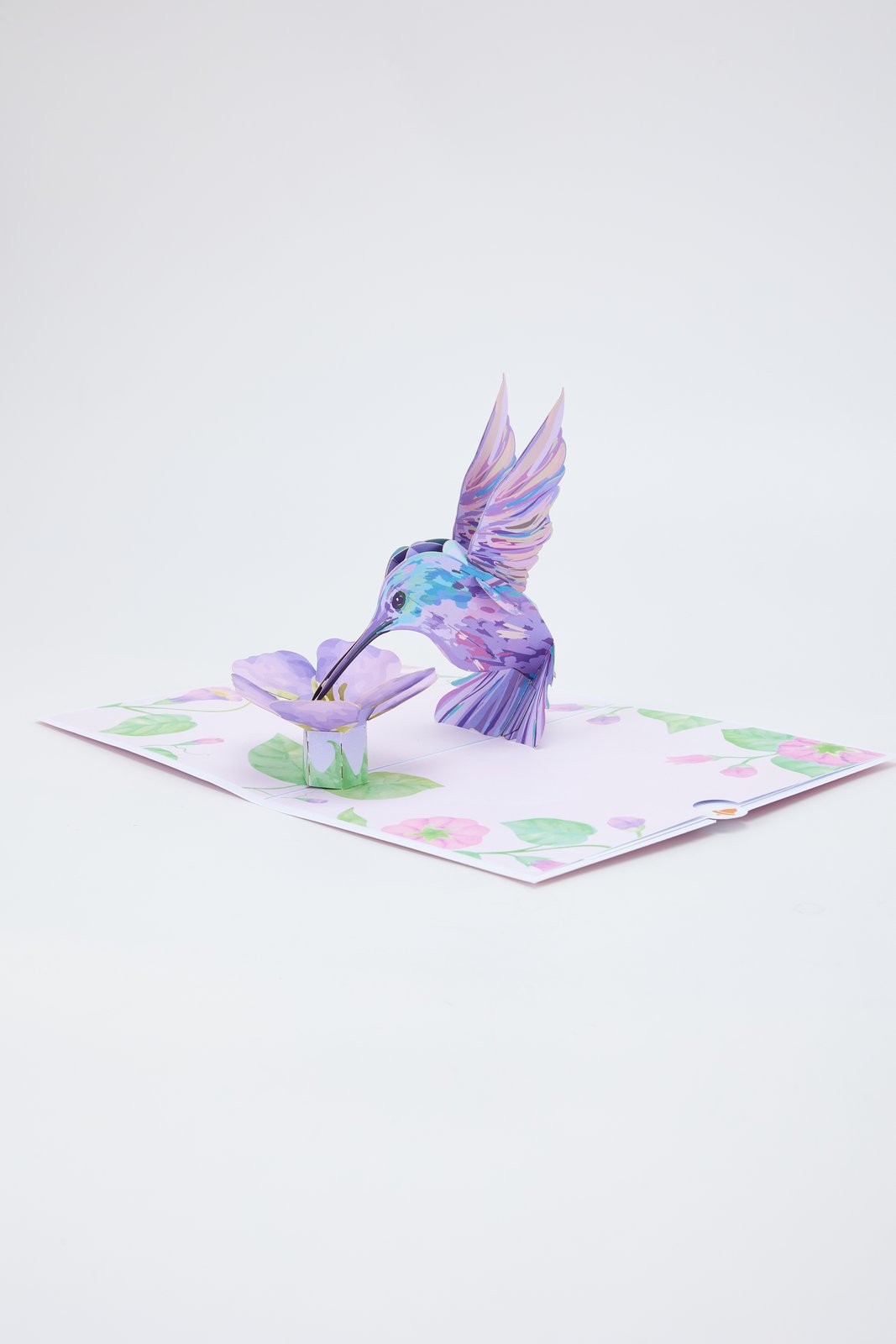 Purple Hummingbird 3D Pop Up Card