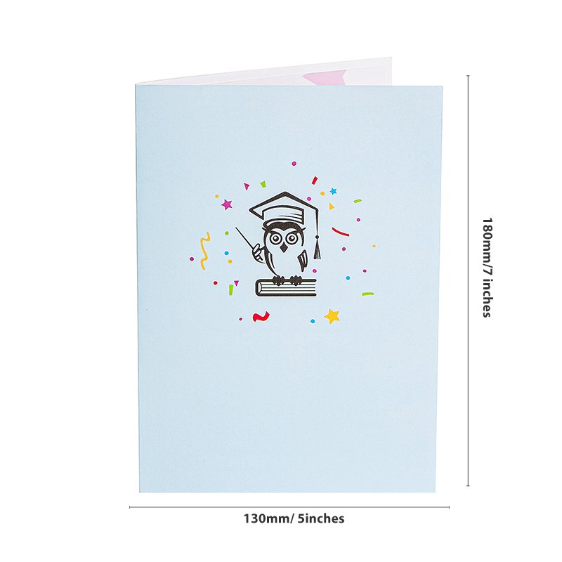 Owl Graduation 3D Pop Up Card