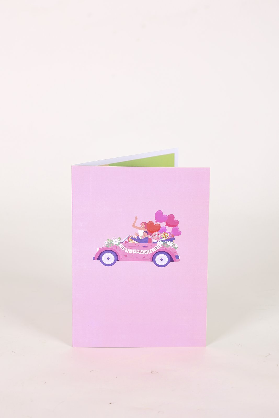 Honeymoon Wedding Car Greeting Card
