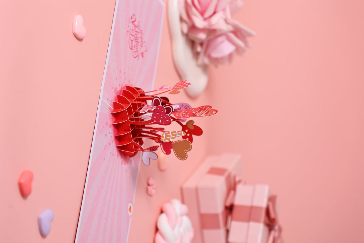 Love You More Heart-Shaped Greeting Card