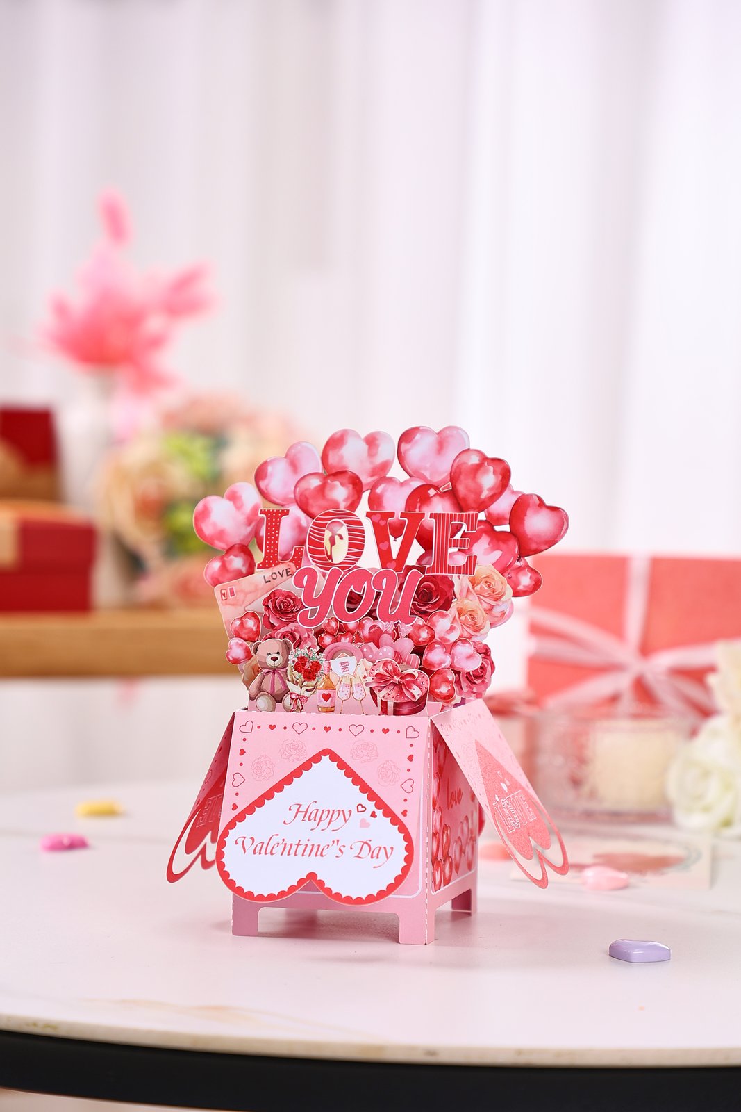 Valentine's Day Flower Box Card