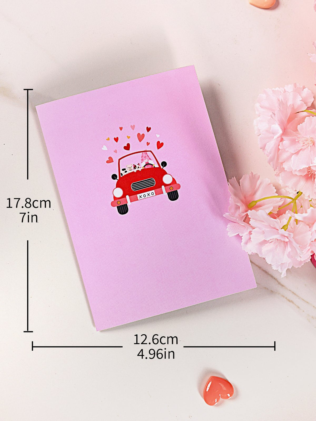 Valentine's Day Gnome Heart Truck Greeting Card