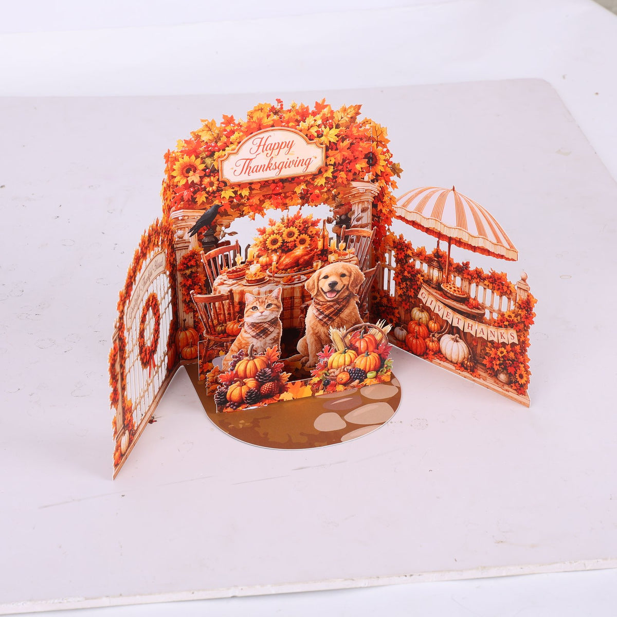 Thanksgiving Double Door 3D Pop Up Card