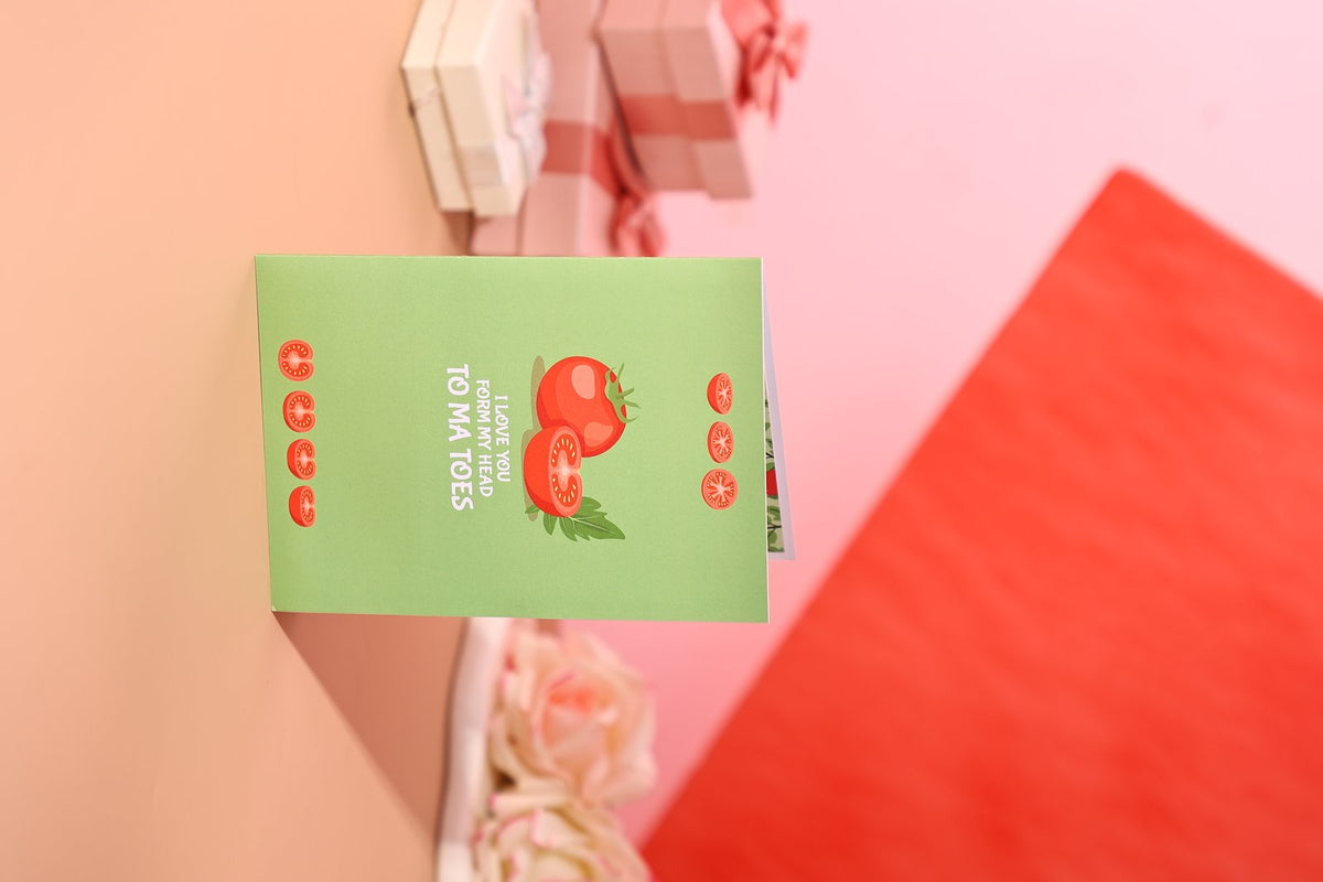 Tomato Head To Toe Love You 3D Pop Up Card