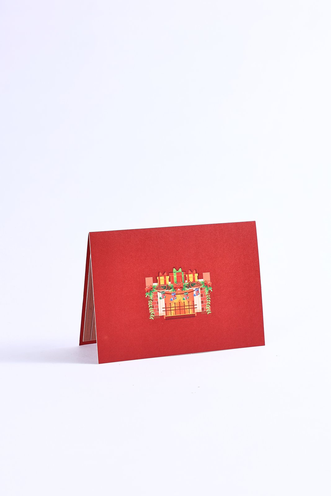 Christmas Fireplace Greeting Card