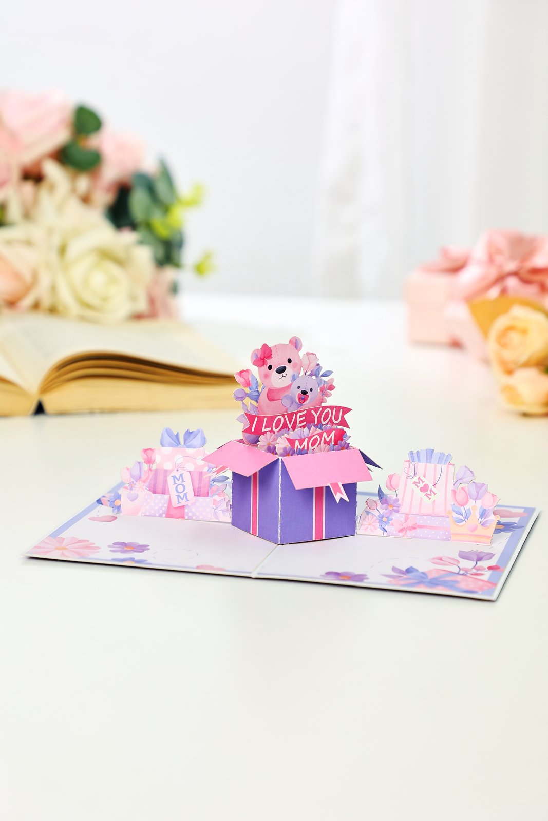 Mother's Day Bear 3D Pop Up Card