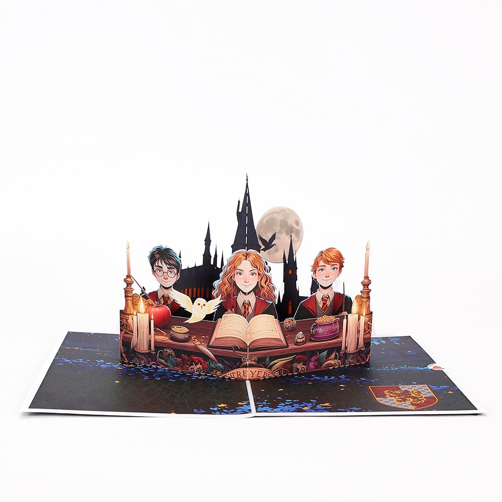 Magic Castle Moonlit Night Greeting Card