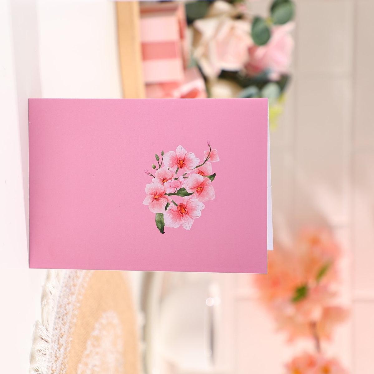 Pink Orchid Greeting Card