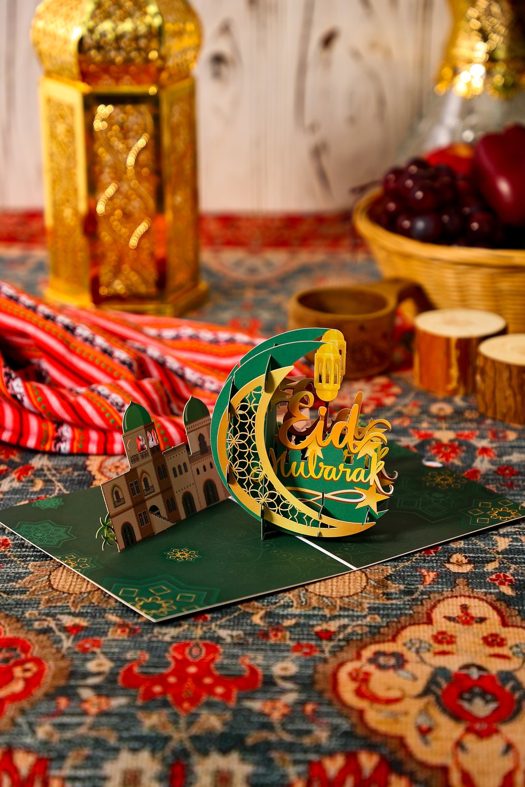 Eid Mubarak Moon Greeting Card