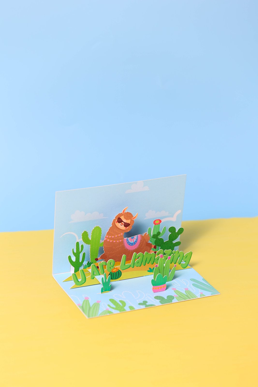 U Are Llamazing Boys 3D Pop Up Card