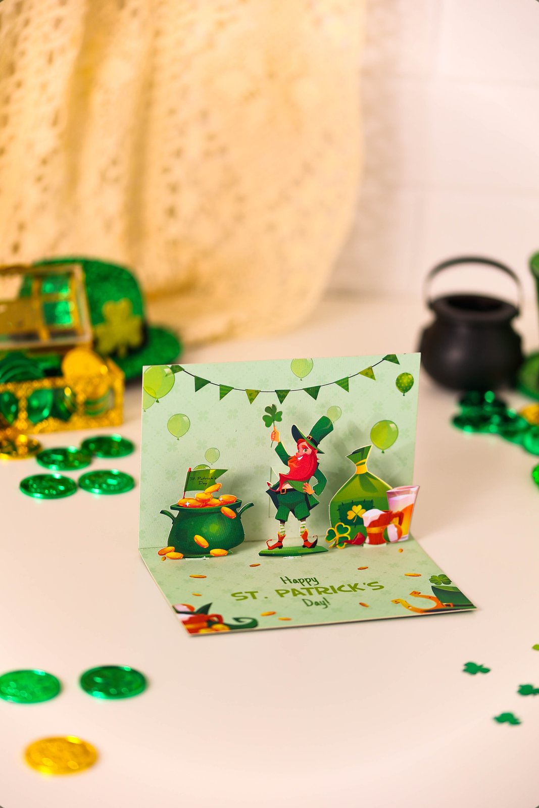Ireland St. Patrick's Day 90° 3D Pop Up Card