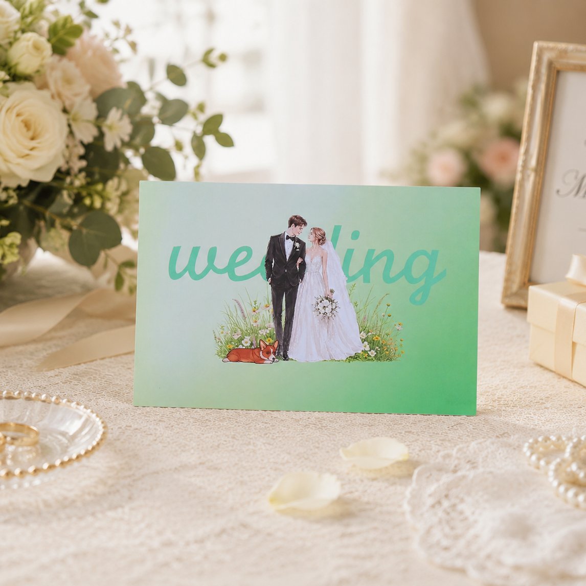 Wedding 90° 3D Pop Up Card