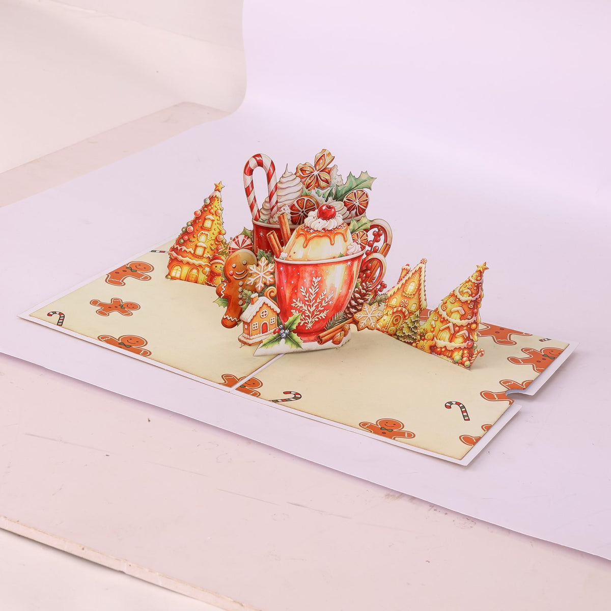 Gingerbread Man Hot Cocoa Greeting Card