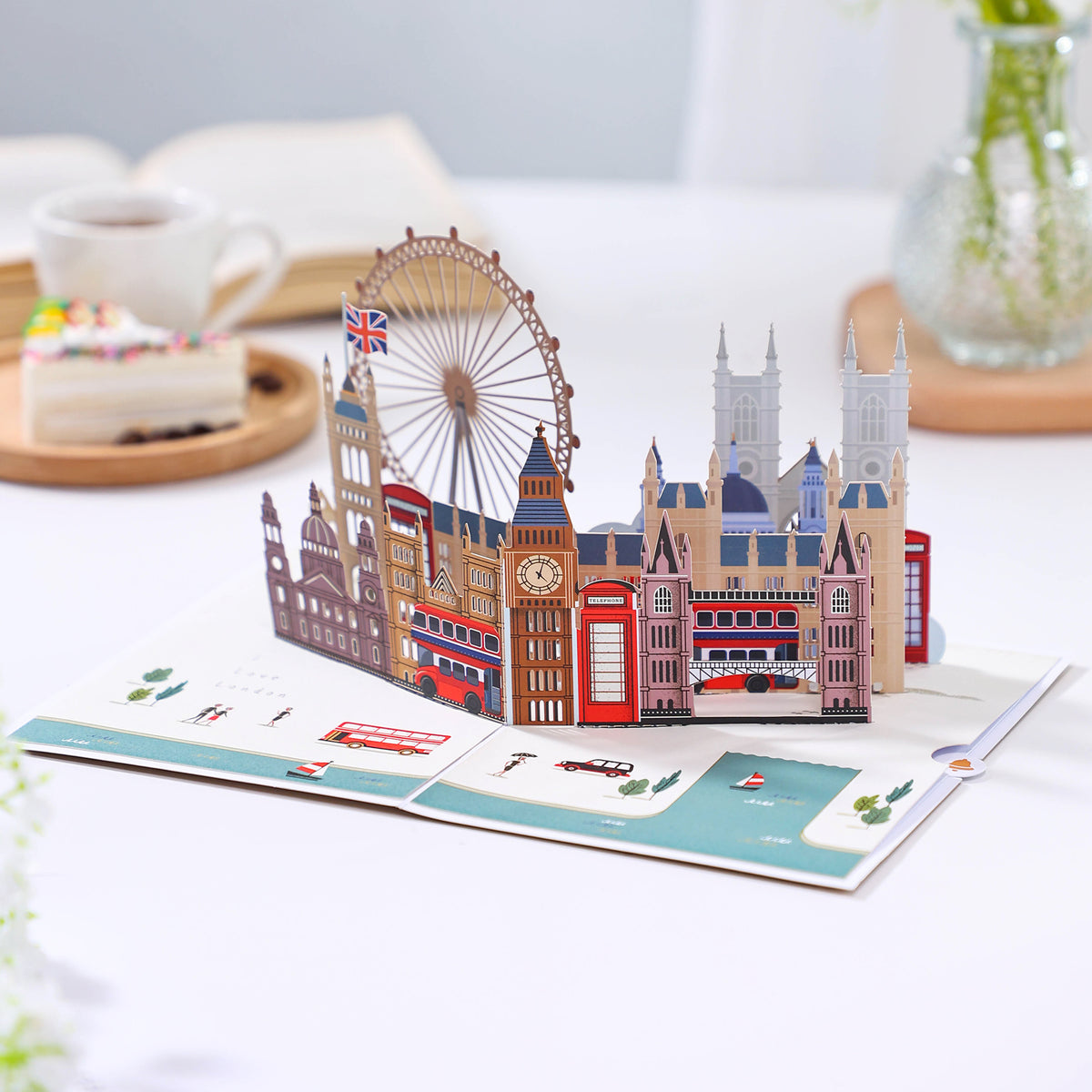 London City Skyline 3D Pop Up Greeting Card - Iconic Landmarks Keepsake