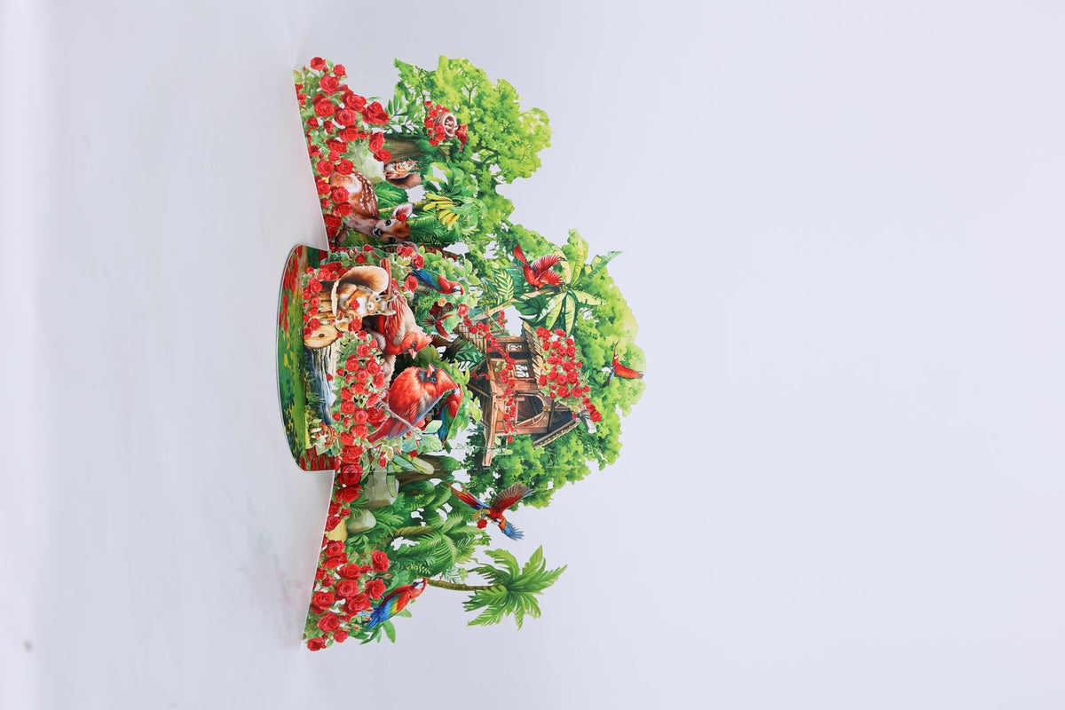 Forest Cardinal Double Door 3D Pop Up Card