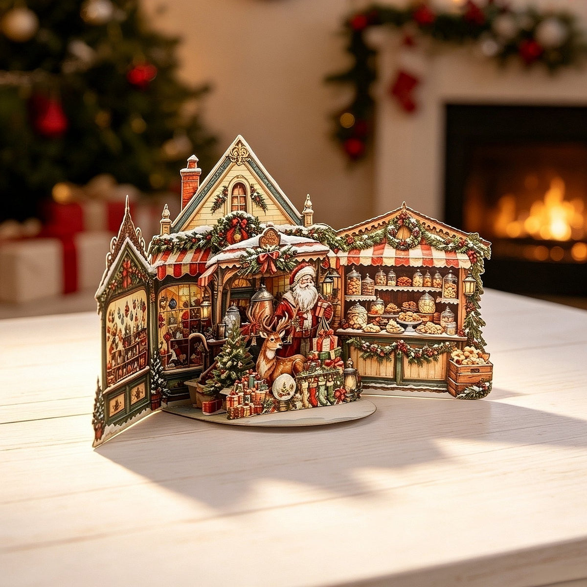 Vintage Christmas Double Door Card