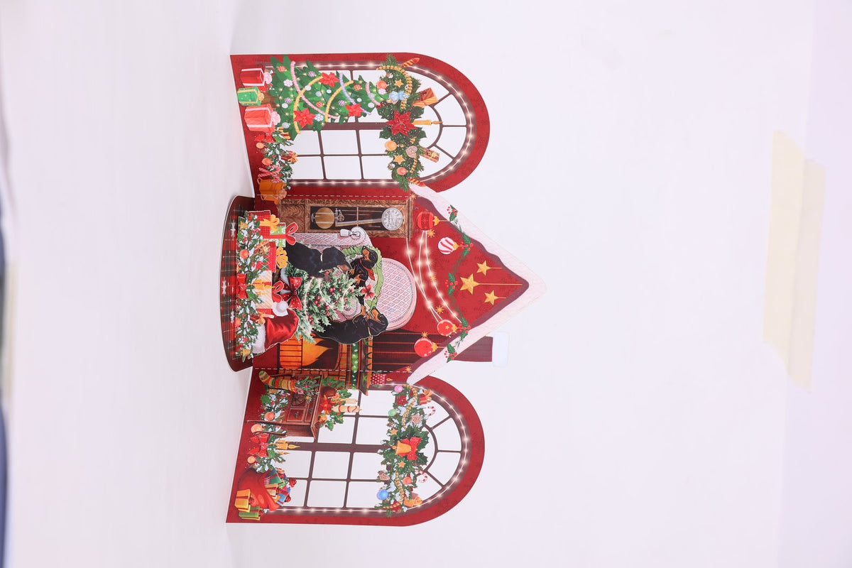 Christmas Window Scene 3D Pop Up Card