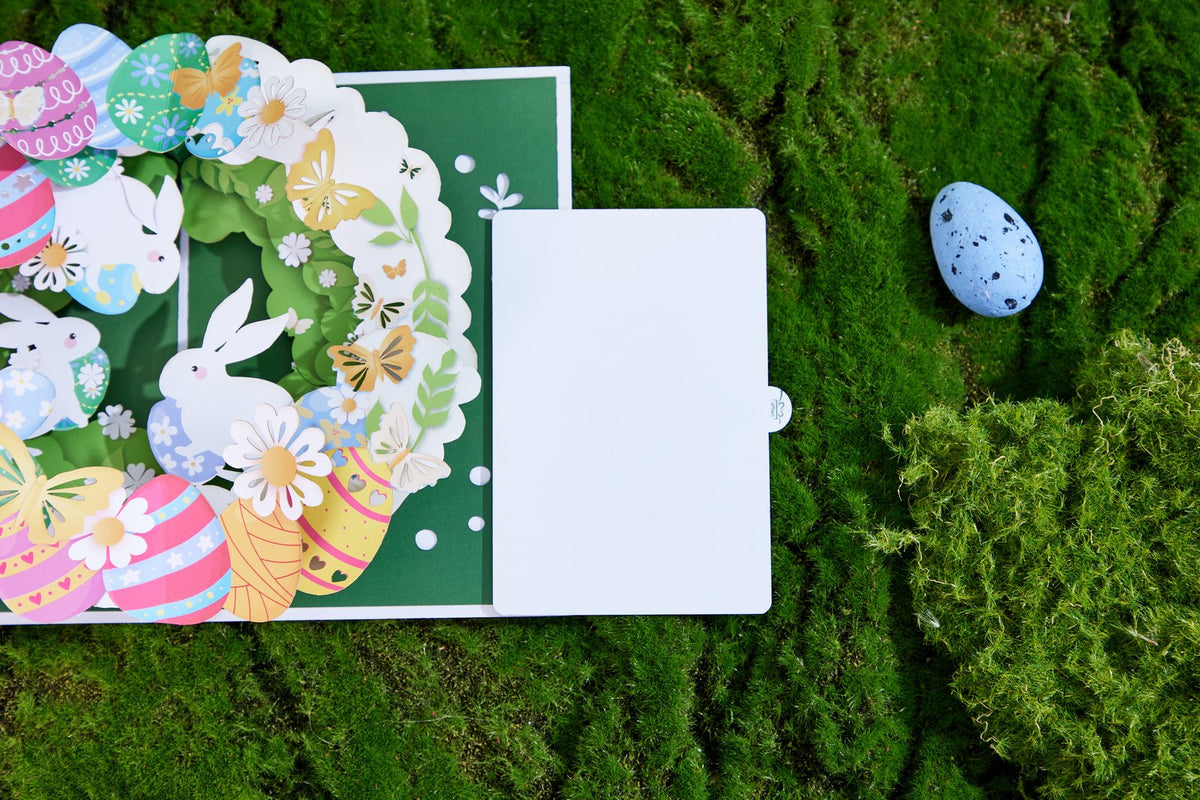 Easter Floral Wreath Greeting Card