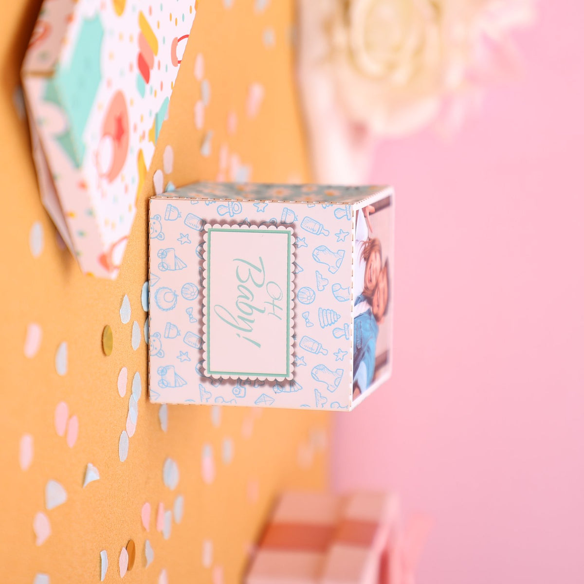 Baby Party Surprise Card Blue