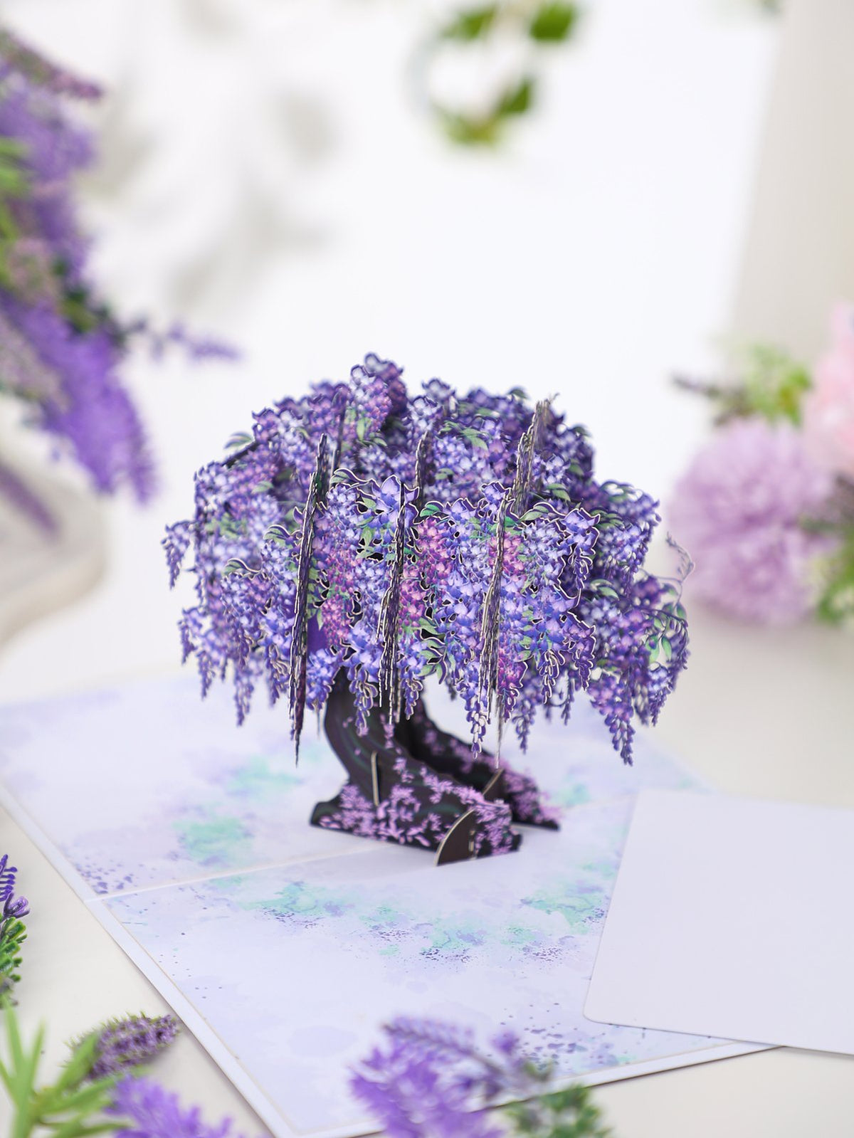 Wisteria Tree 3D Pop Up Card