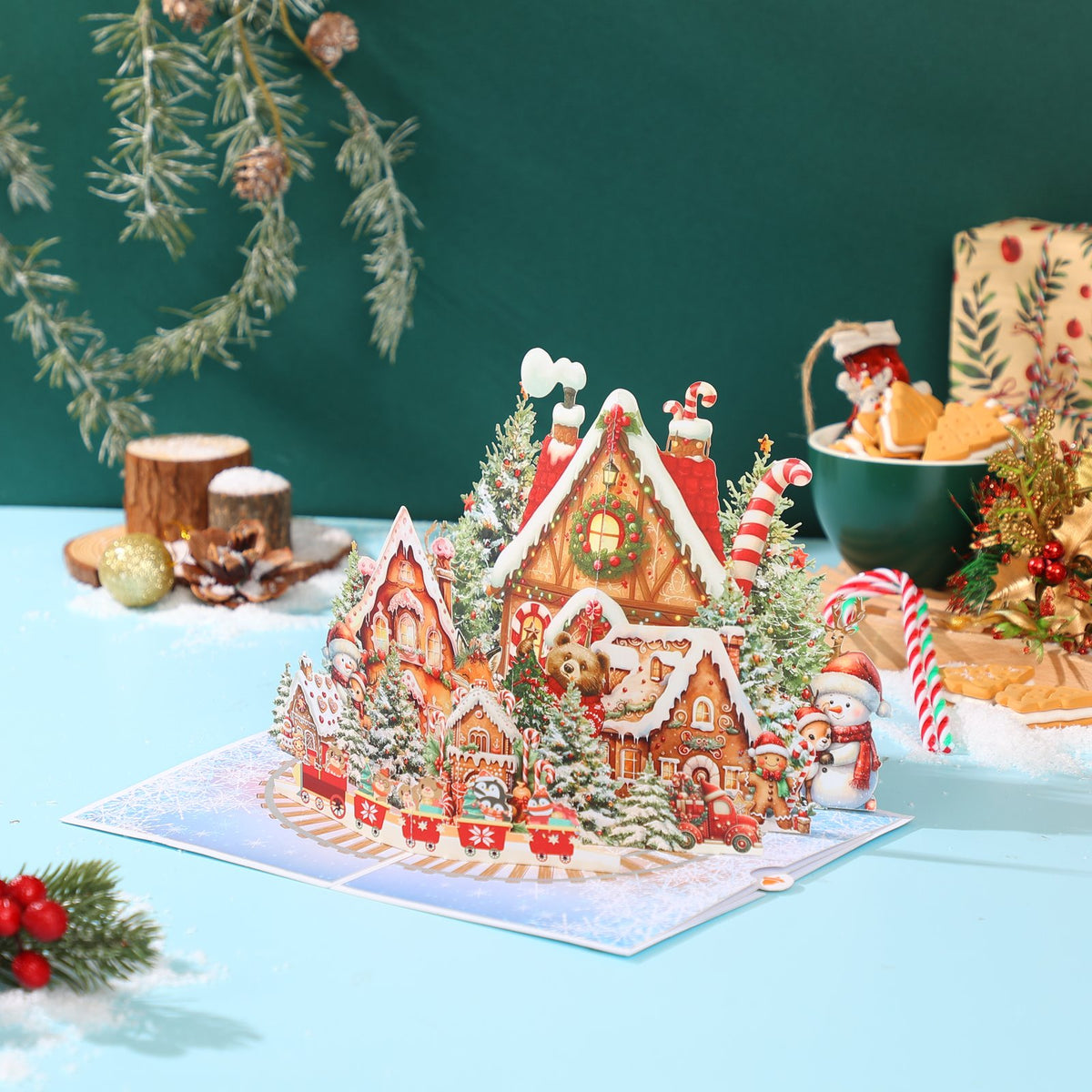 Gingerbread House 3D Pop Up Card