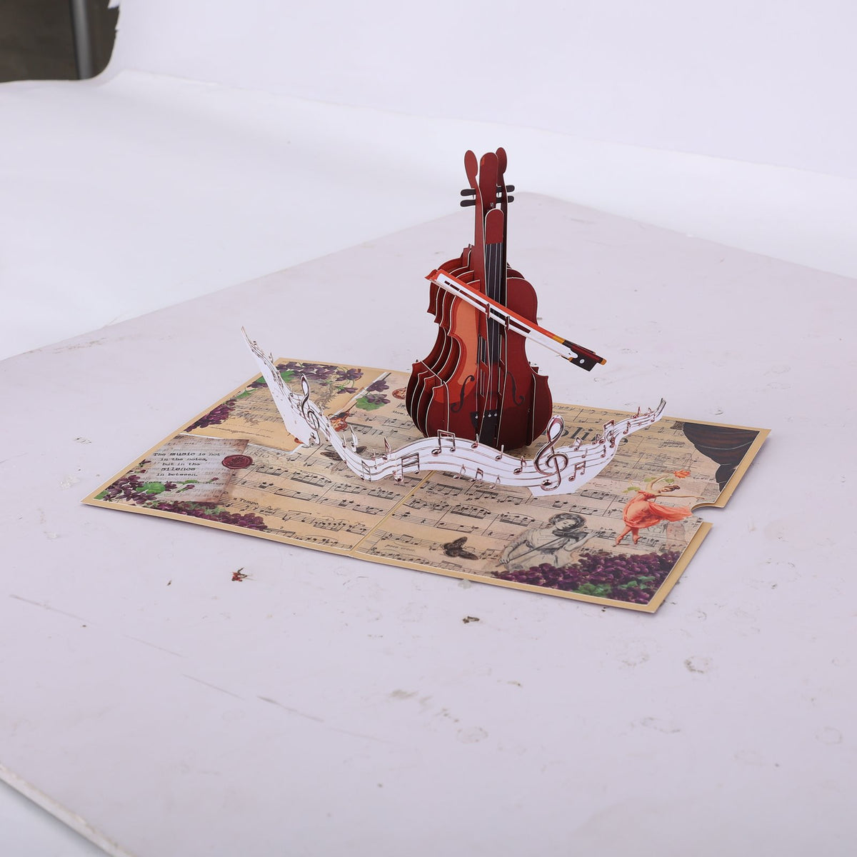 Violin 180° 3D Pop Up Card