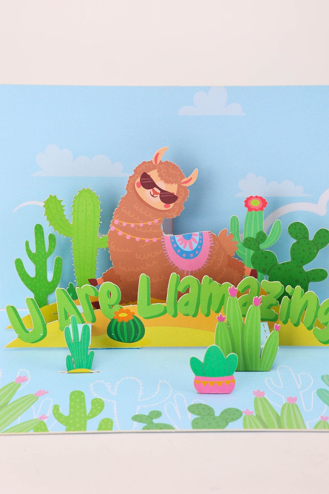U Are Llamazing Boys 3D Pop Up Card