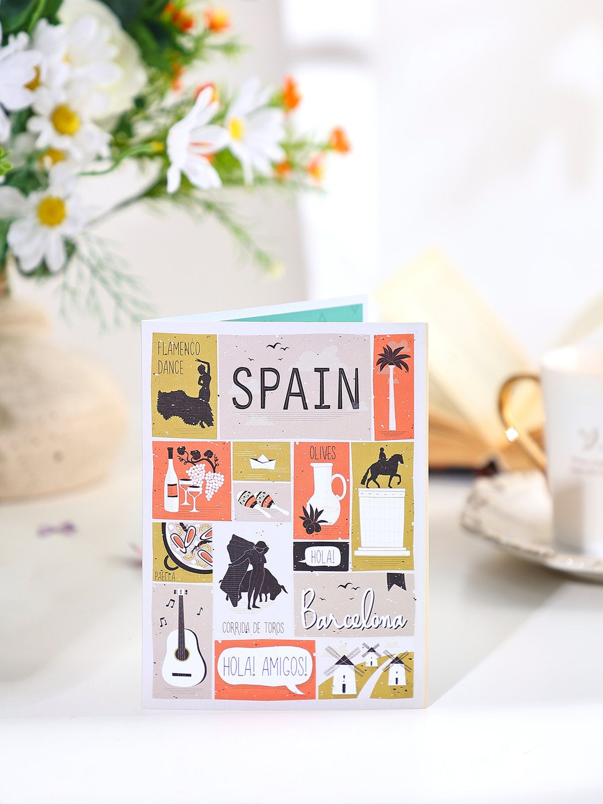 City Cityscape Greeting Card Spain