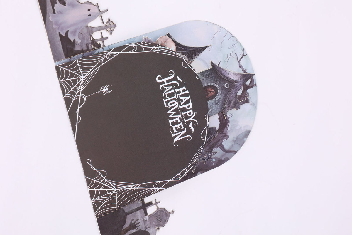 Halloween Haunted House Flip Pop Up Card