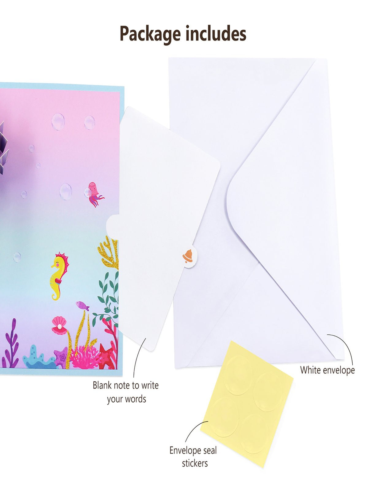 Gold Foil Mermaid Flip Pop Up Card