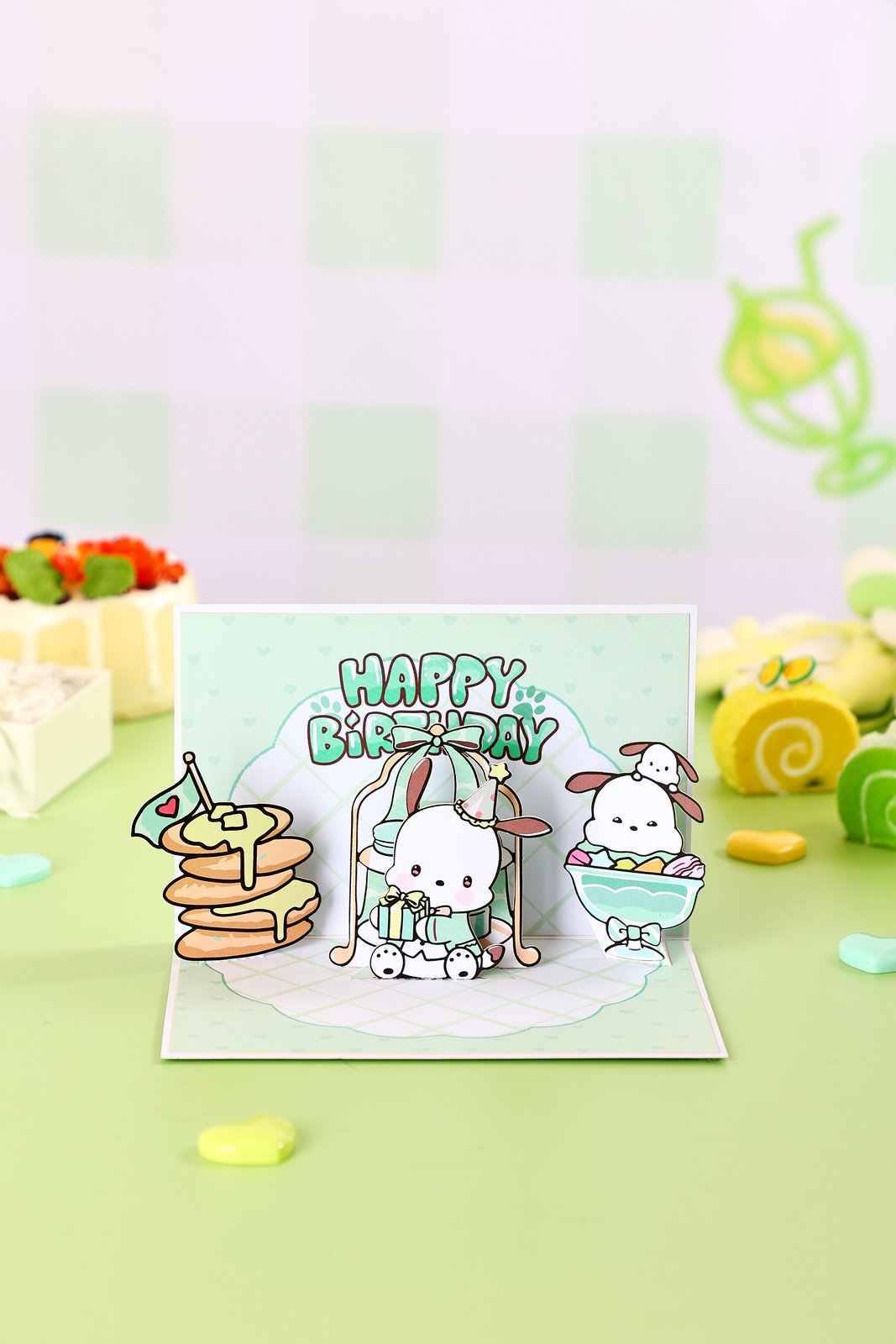 Pochacco 90° 3D Pop Up Card
