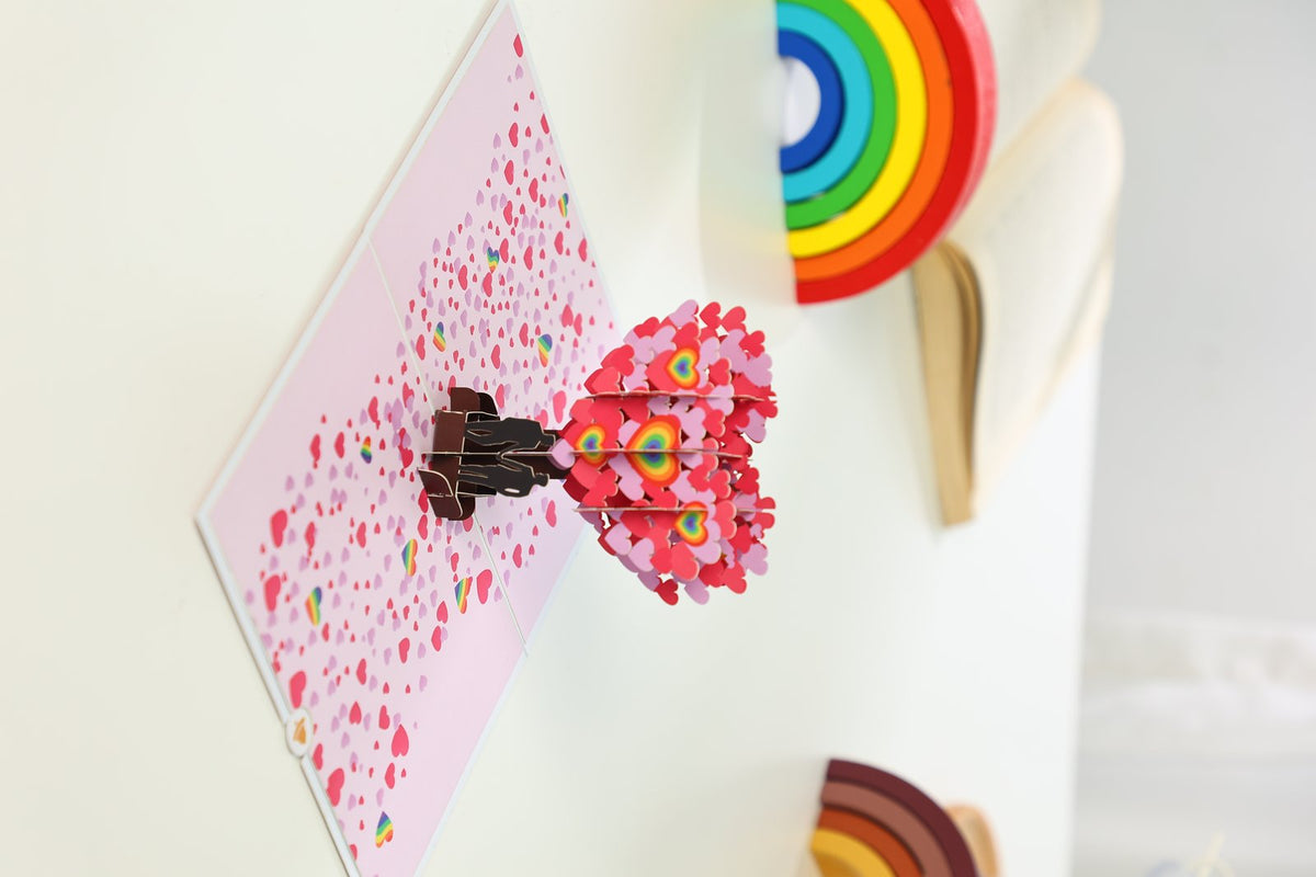 Valentine's Day Two Grooms 3D Pop Up Card