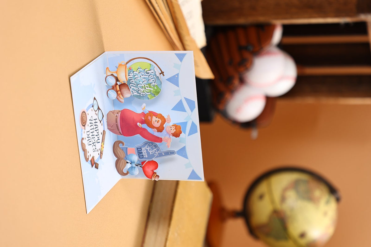 Father's Day Sports Father And Son 90° Greeting Card