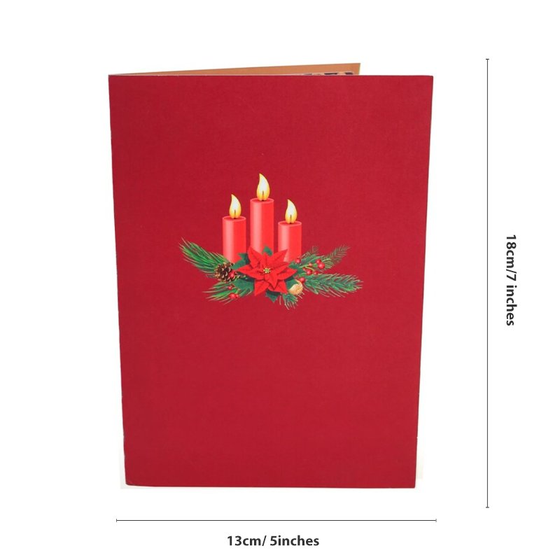 Christmas Candle Flip Pop Up Card