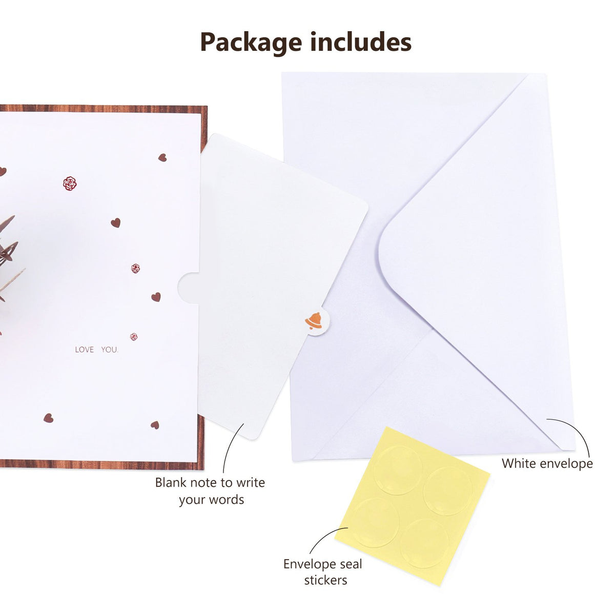Wooden Heart 3D Pop Up Card