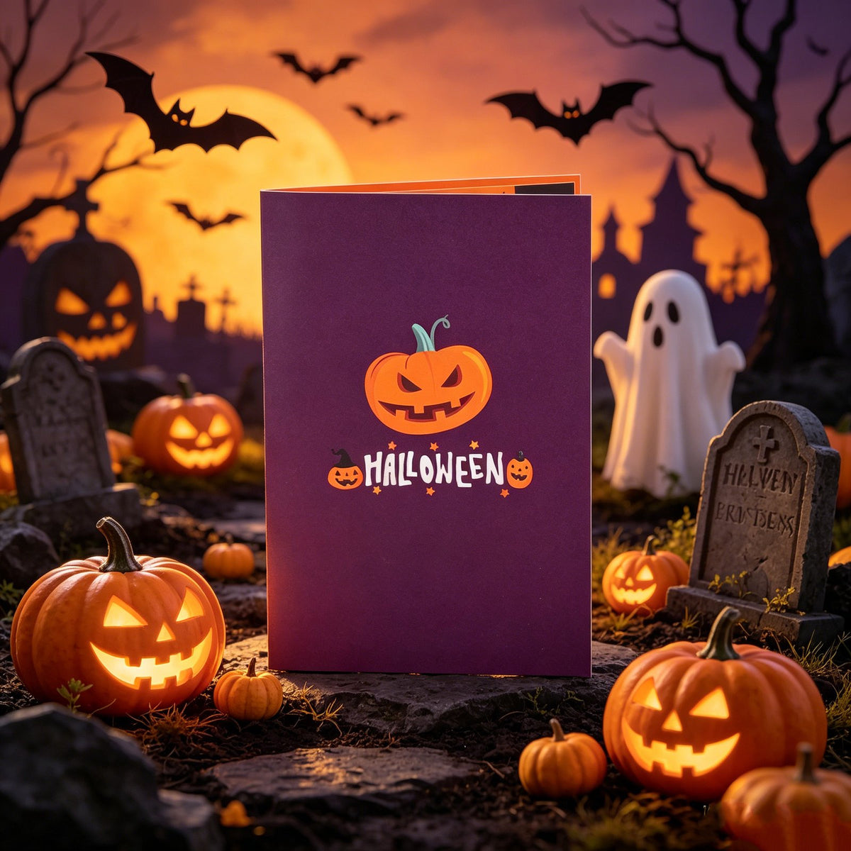 Halloween 90° 3D Pop Up Card