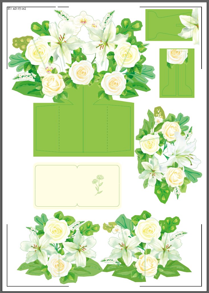 White Floral Box Card 3D Pop Up Card