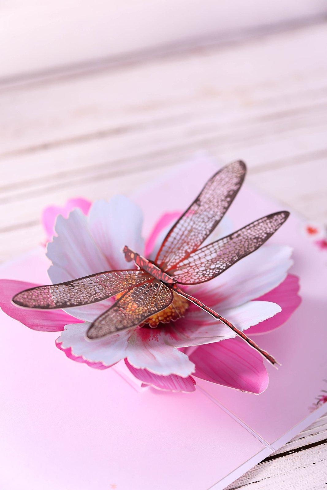 Large Cosmos Dragonfly 3D Pop Up Card