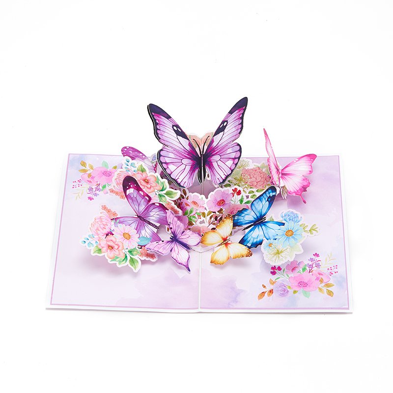 Purple Butterfly 3D Pop Up Card