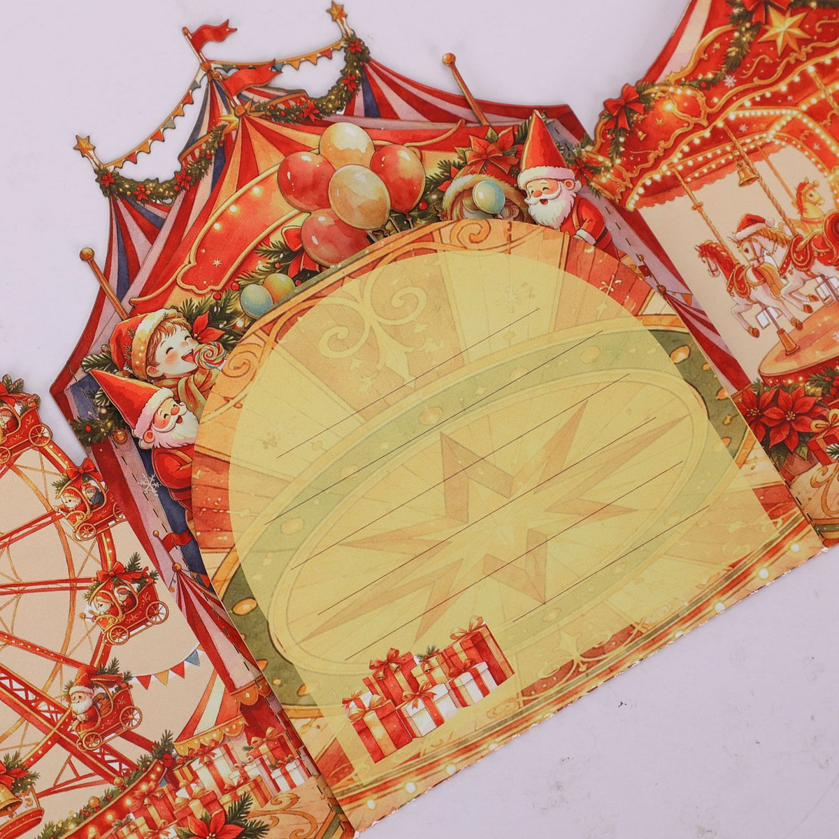 Circus Christmas Double Door Pop Up Card