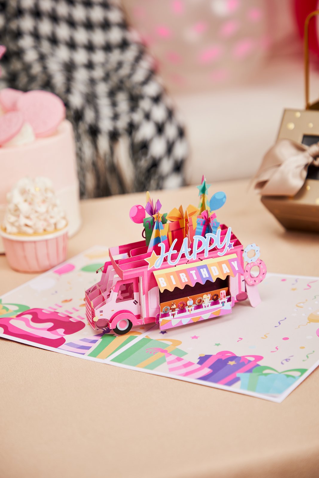 Birthday Ice Cream Food Truck 3D Pop Up Card For Her