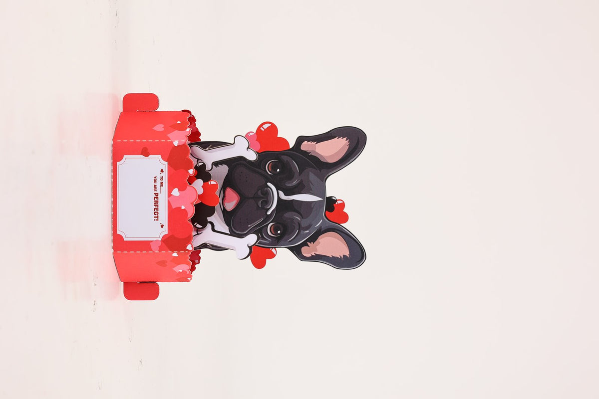 Valentine's Day French Bulldog Pop Up Card