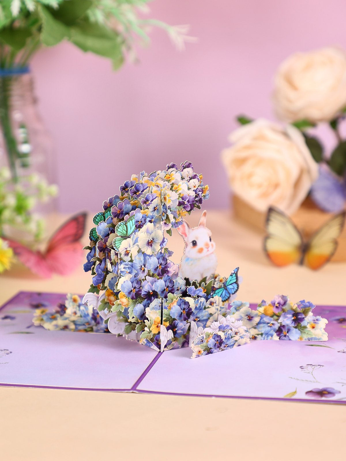 Moon Bunny Flip Pop Up Card